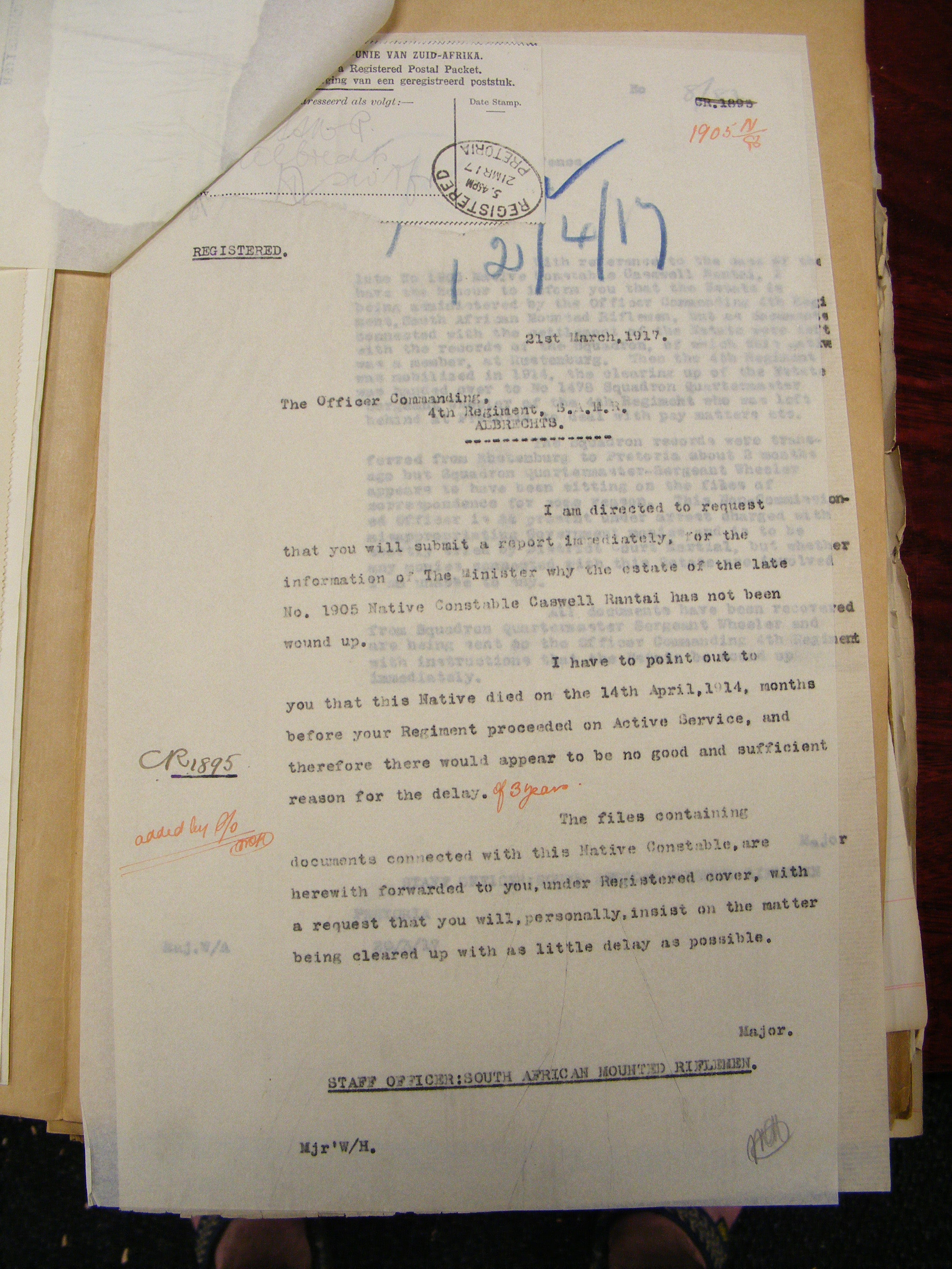 Photo from /search/photos/Archive WW1 Cards/Archive_SAMR/RANTAI C (1905) SAMR/DSCF9002.JPG